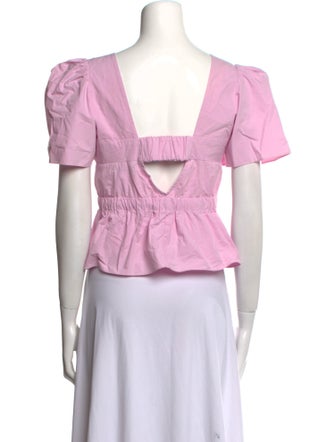 Ciao Lucia Scoop Neck Short Sleeve Crop Top