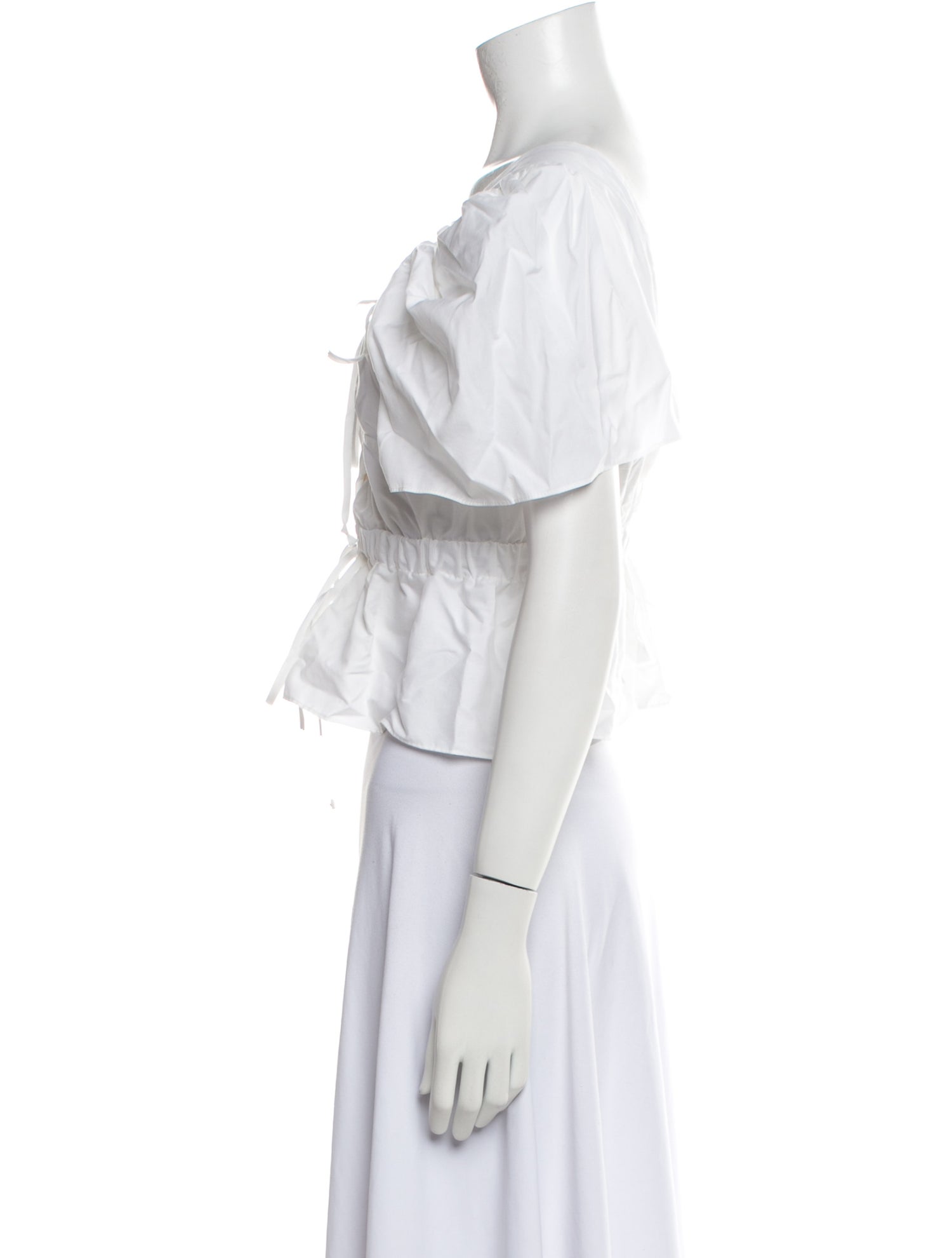 Ciao Lucia Off-The-Shoulder Short Sleeve Crop Top