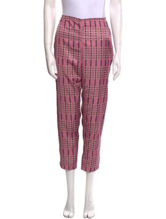Ciao Lucia Plaid Print Straight Leg Pants