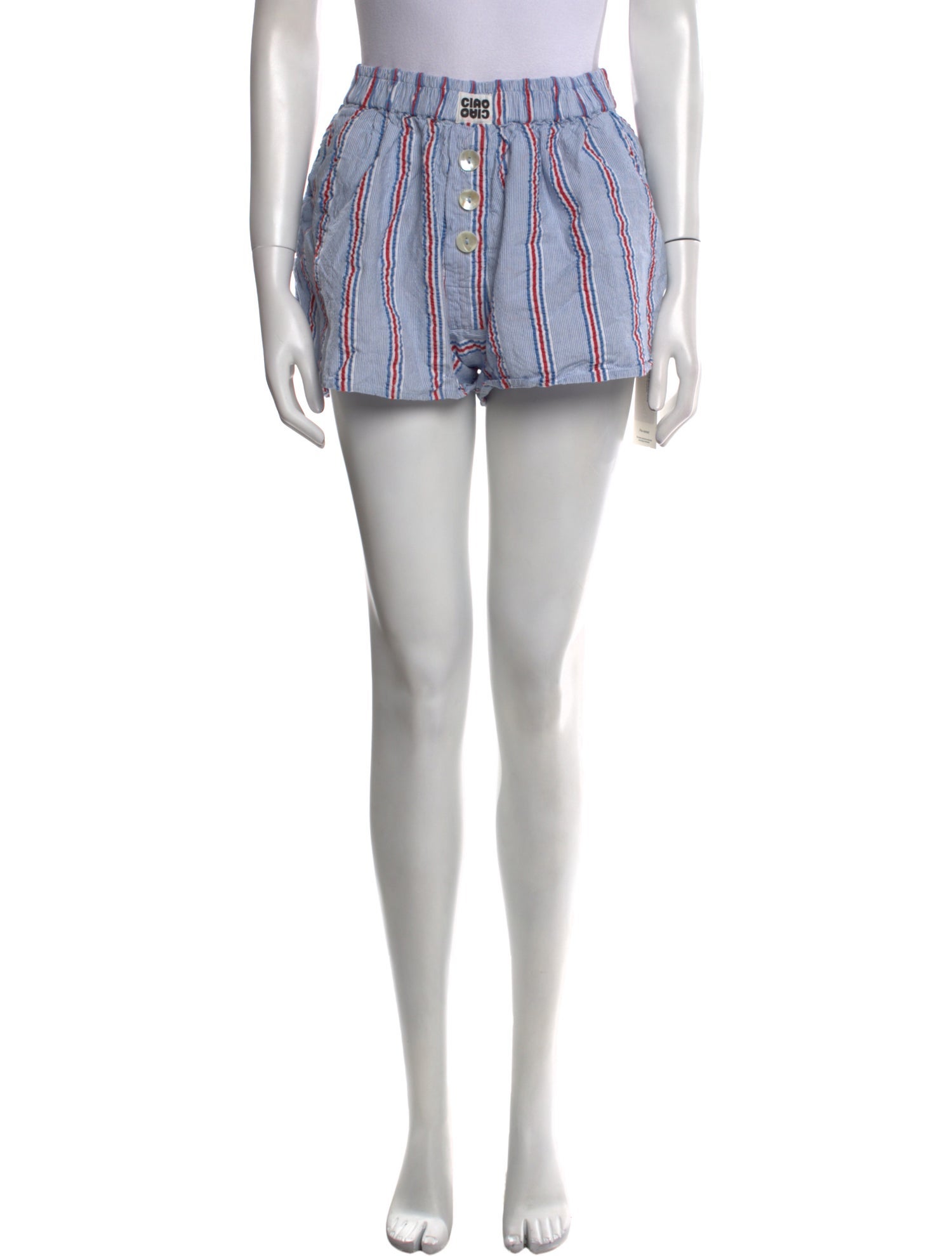 Ciao Lucia Striped Mini Shorts