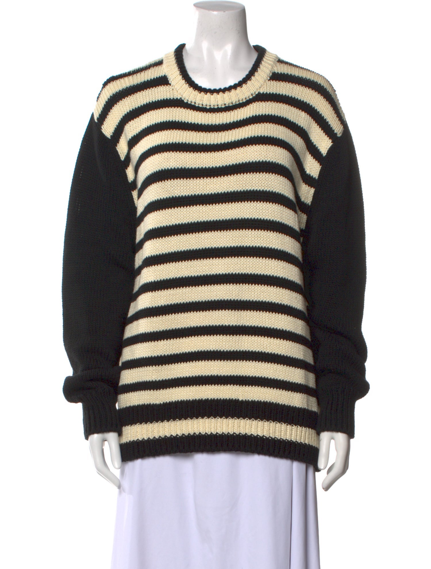 Ciao Lucia Striped Scoop Neck Sweater