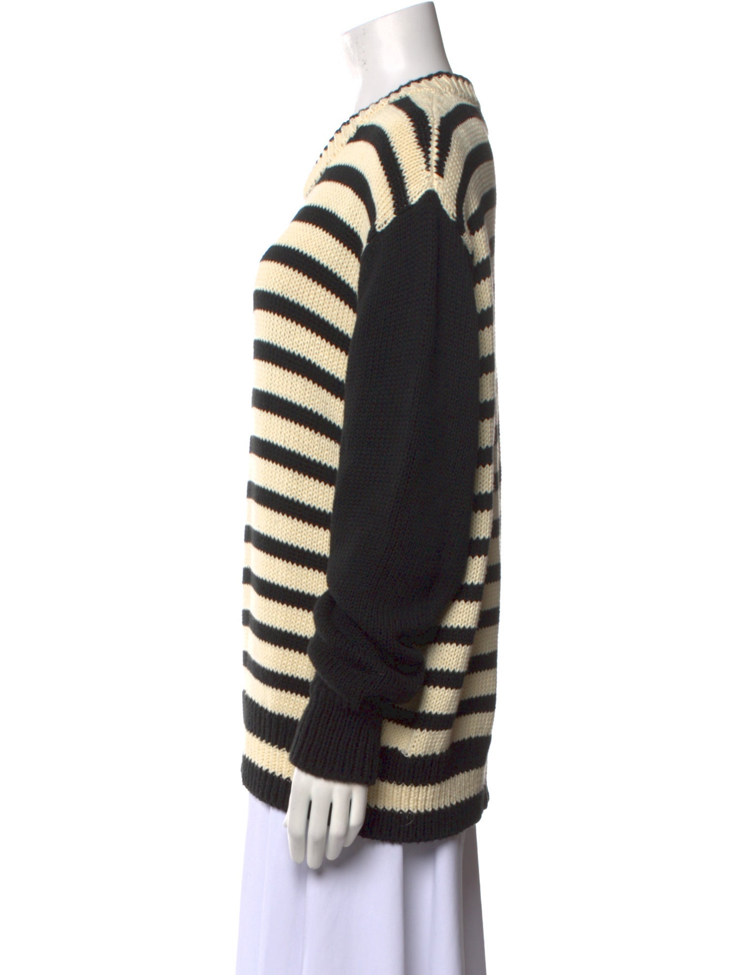 Ciao Lucia Striped Scoop Neck Sweater
