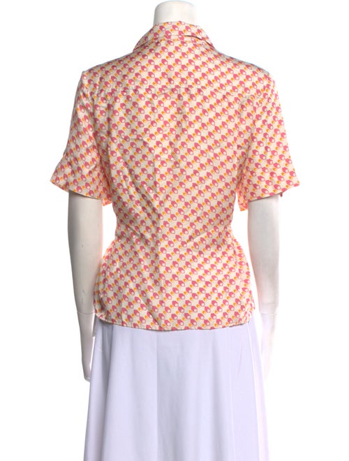 Ciao Lucia Silk Printed Button-Up Top
