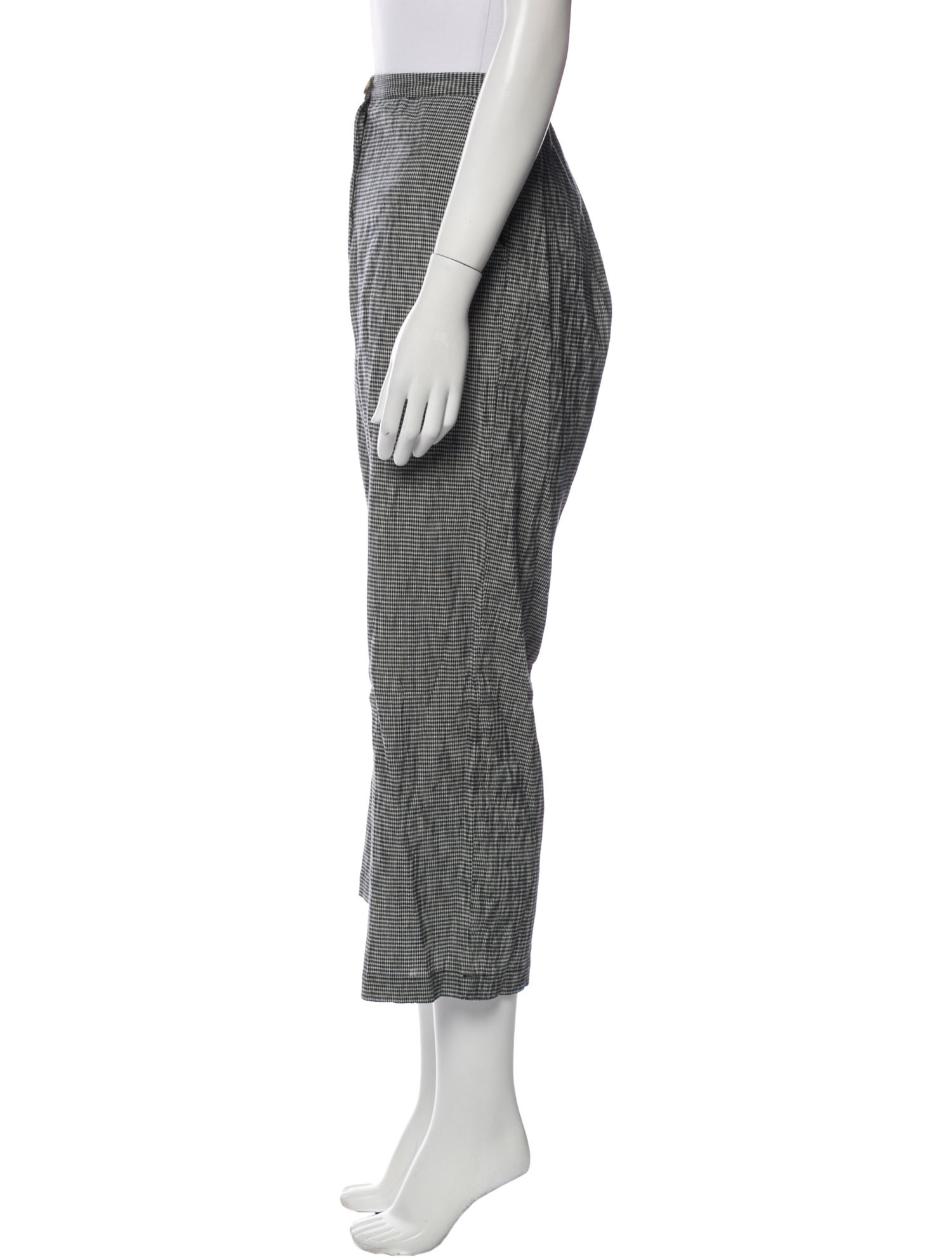 Ciao Lucia Plaid Print Wide Leg Pants