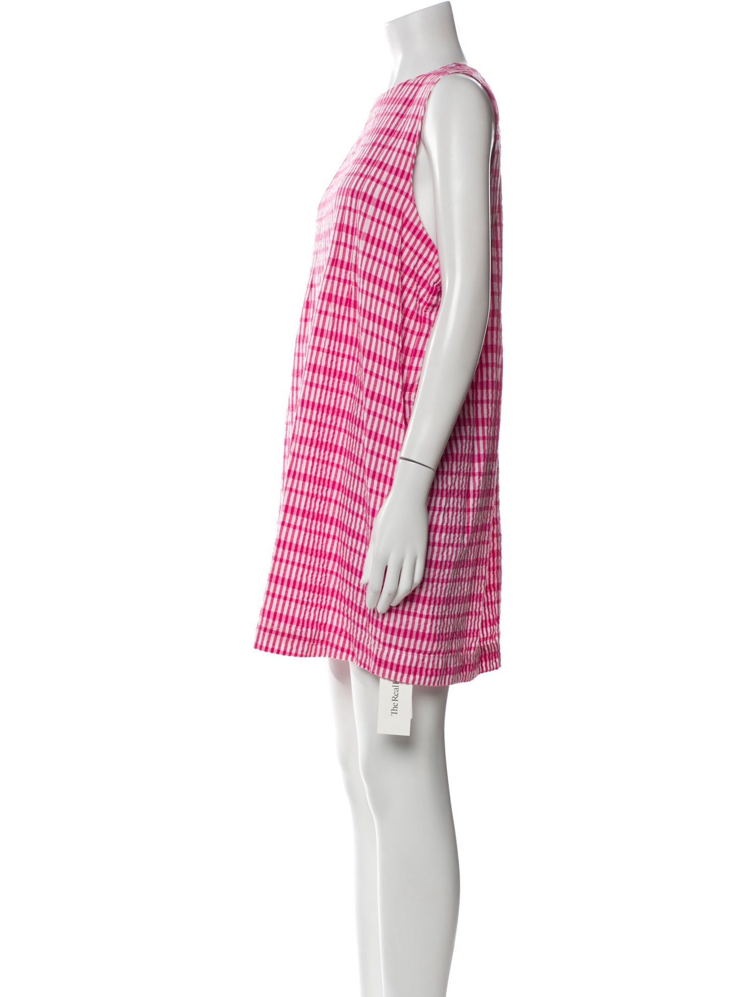 Ciao Lucia Plaid Print Mini Dress