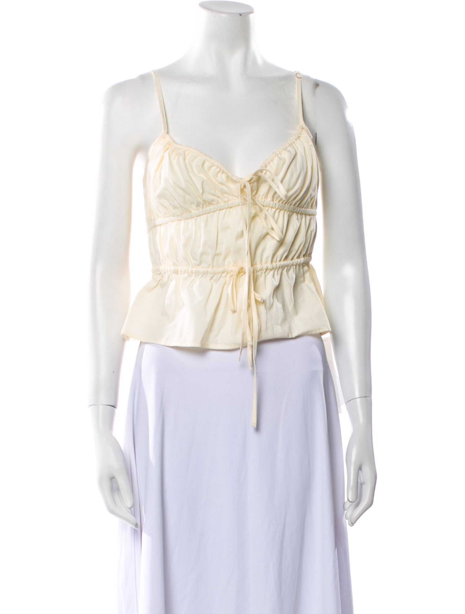 Ciao Lucia Square Neckline Sleeveless Crop Top