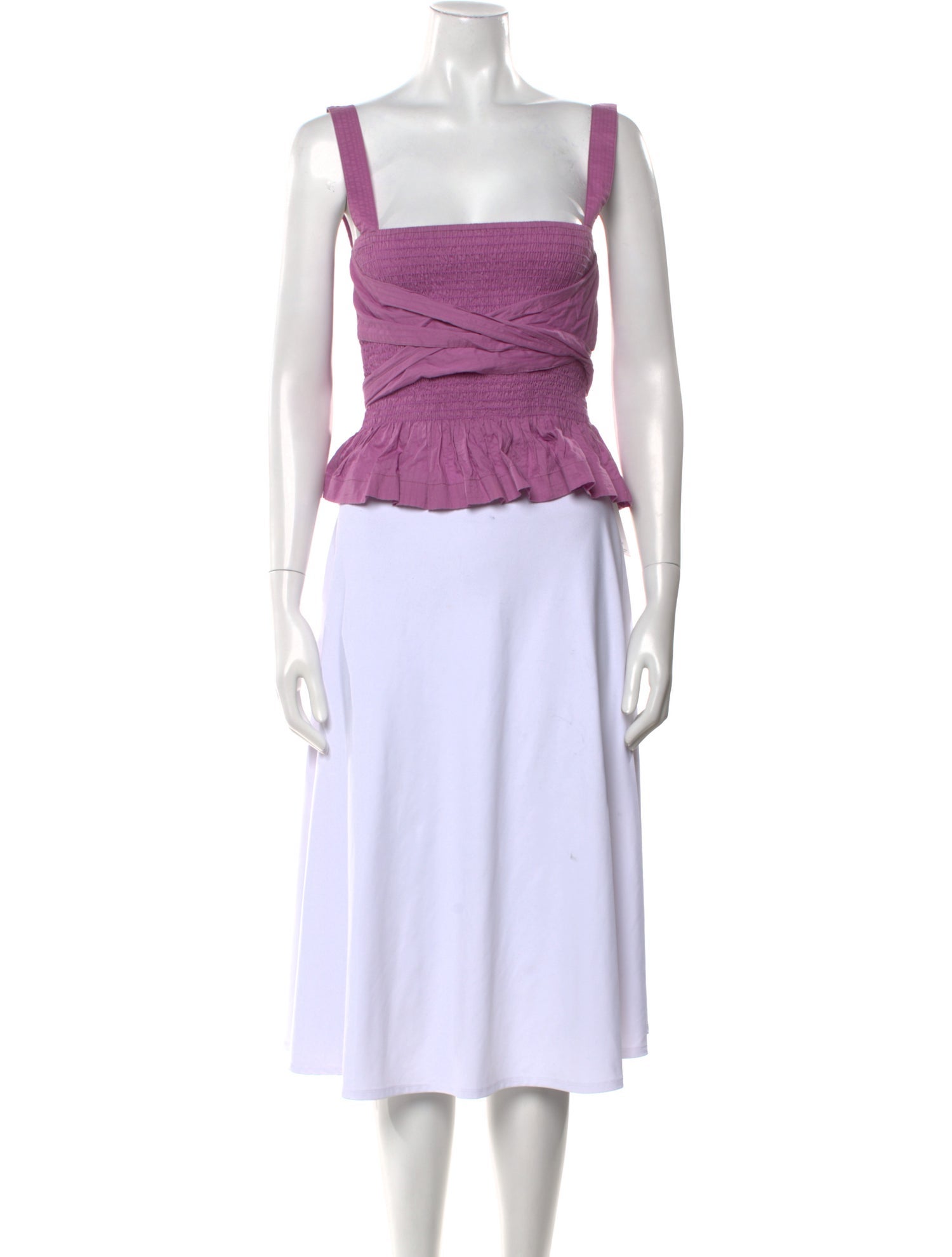 Ciao Lucia Square Neckline Sleeveless Crop Top