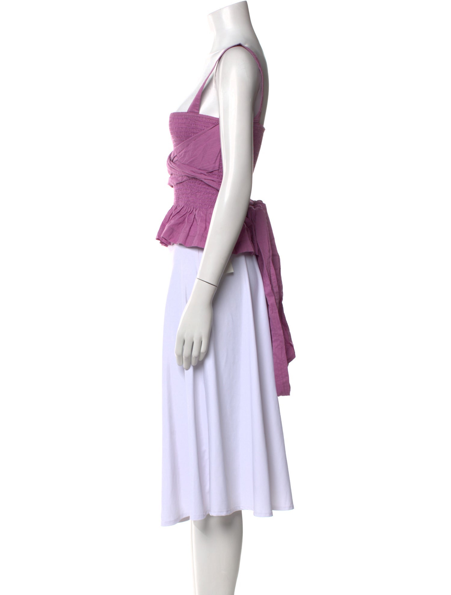 Ciao Lucia Square Neckline Sleeveless Crop Top