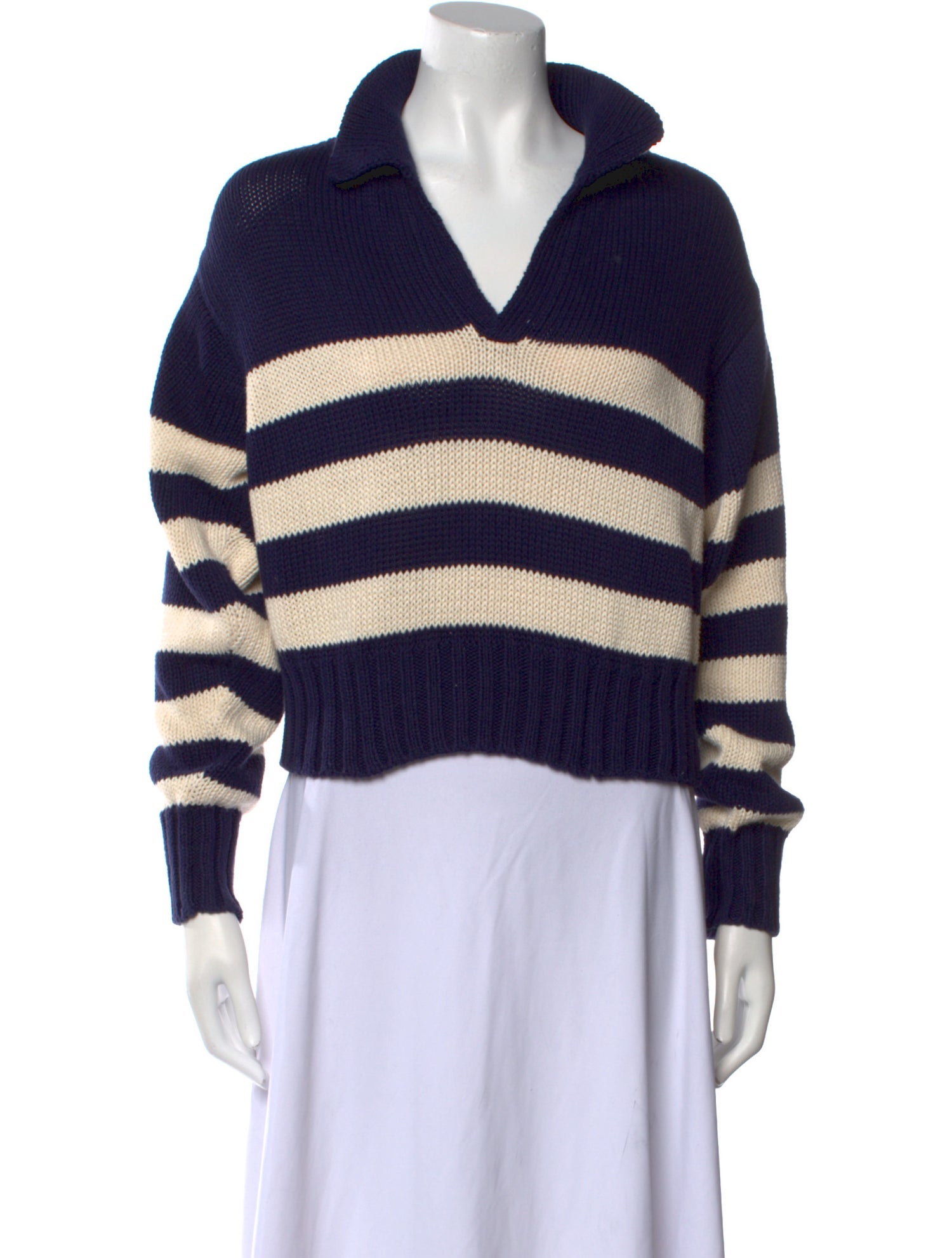 Ciao Lucia Striped V-Neck Sweater