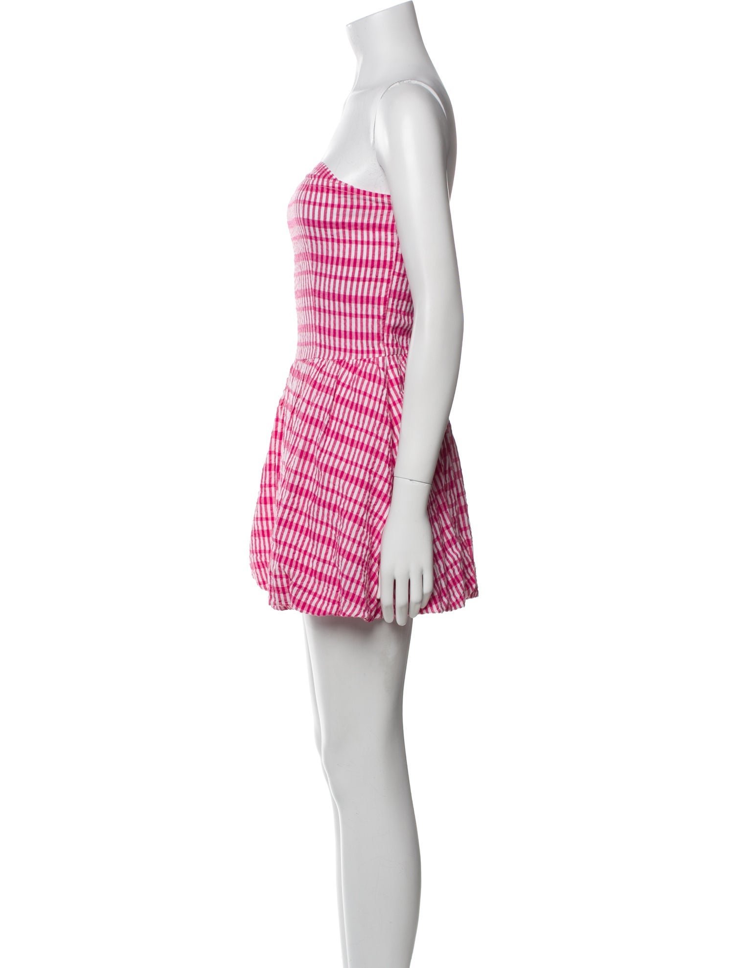 Ciao Lucia Plaid Print Mini Dress