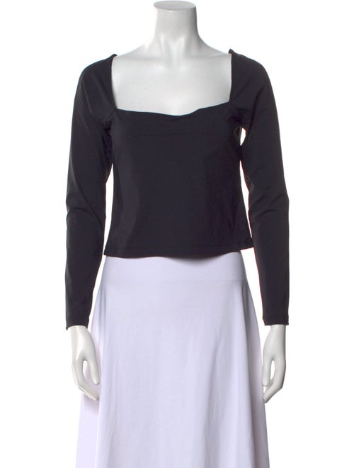 Ciao Lucia Square Neckline Long Sleeve Crop Top