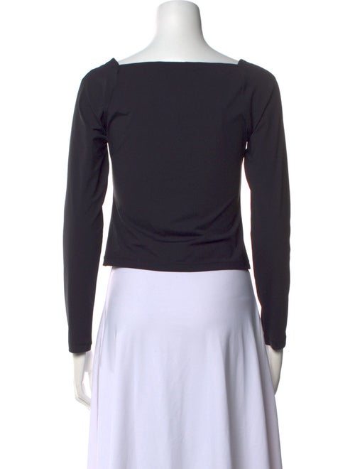 Ciao Lucia Square Neckline Long Sleeve Crop Top