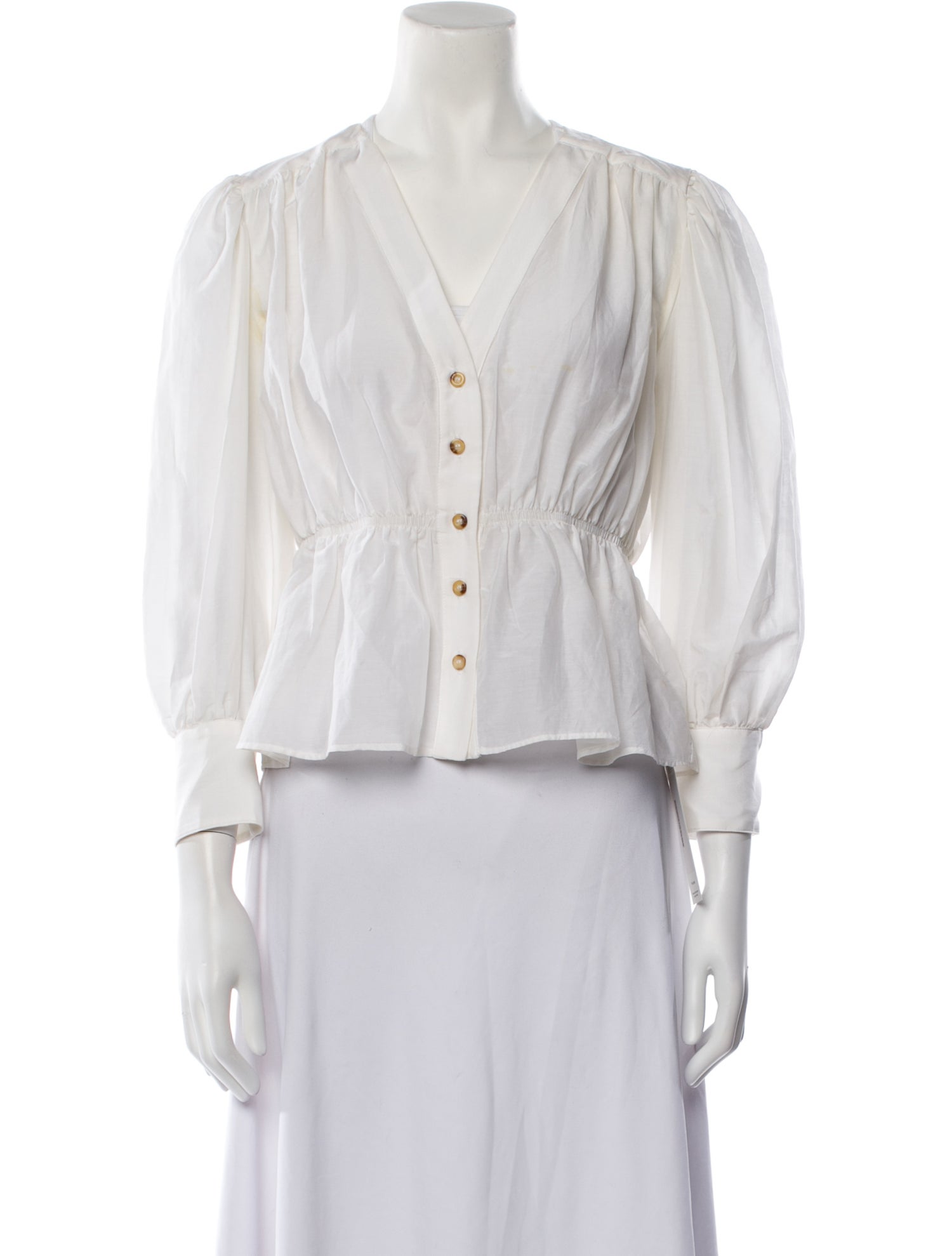 Ciao Lucia V-Neck Three-Quarter Sleeve Crop Top