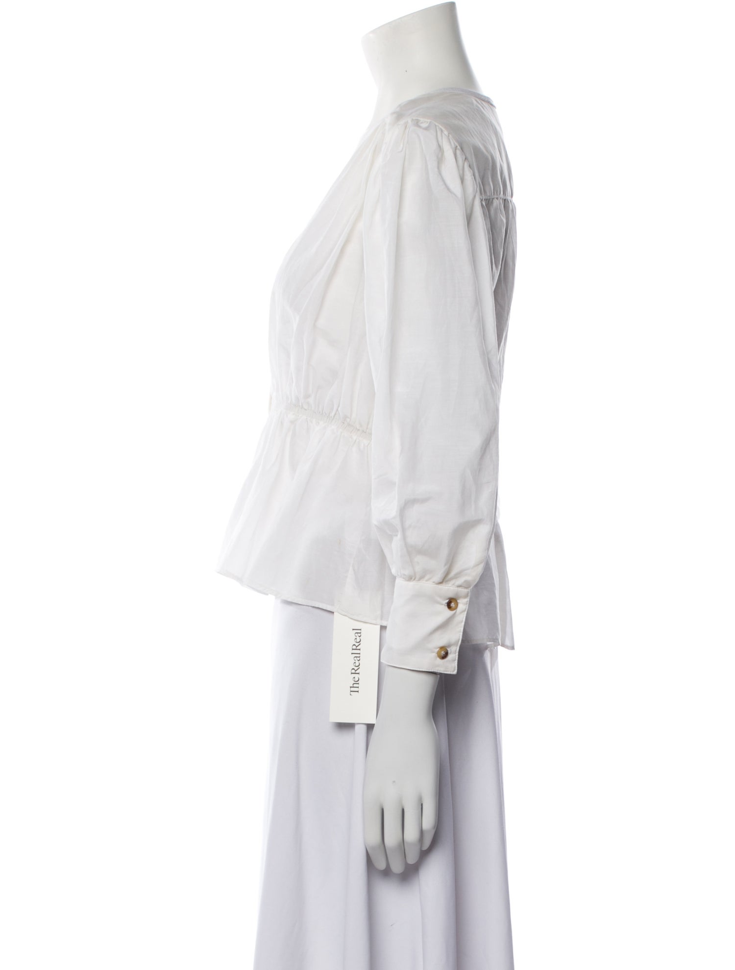 Ciao Lucia V-Neck Three-Quarter Sleeve Crop Top