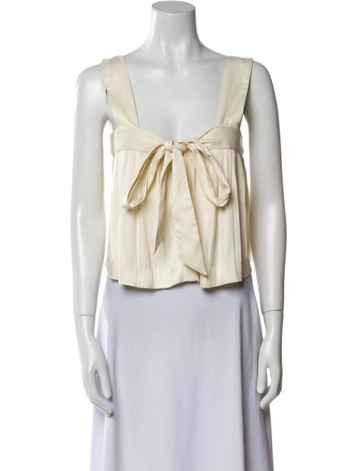 Ciao Lucia Square Neckline Sleeveless Crop Top