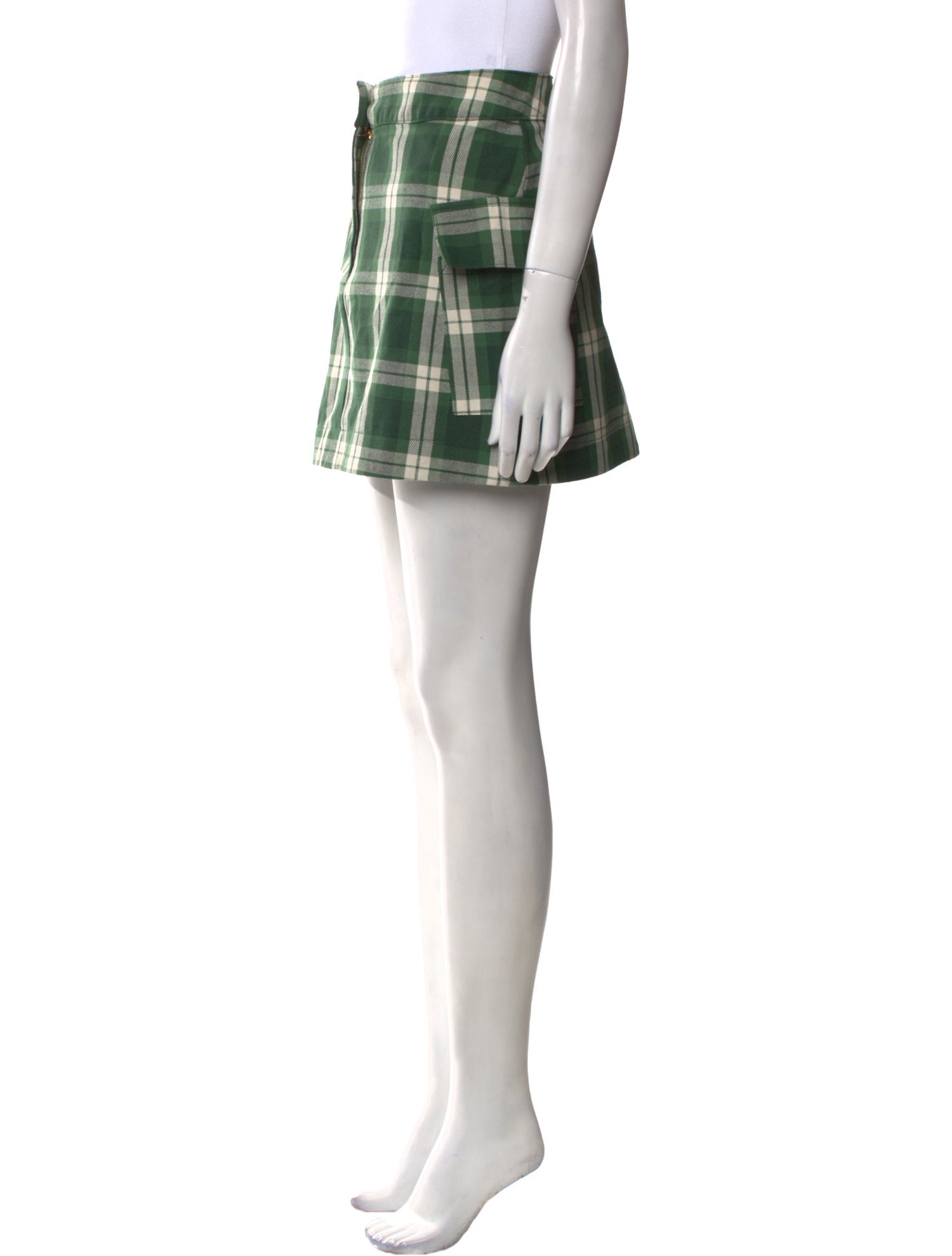Ciao Lucia Plaid Print Mini Skirt
