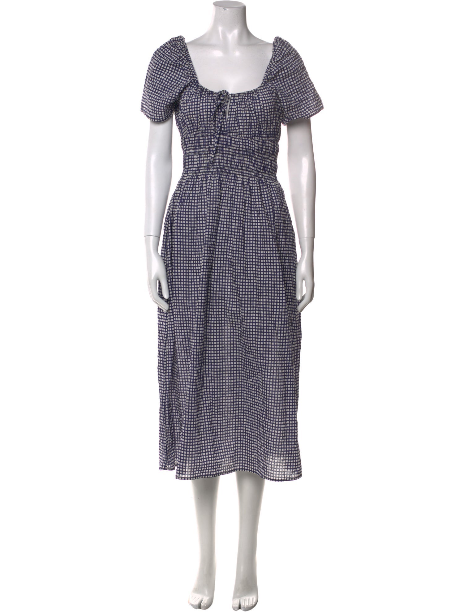 Ciao Lucia Plaid Print Long Dress