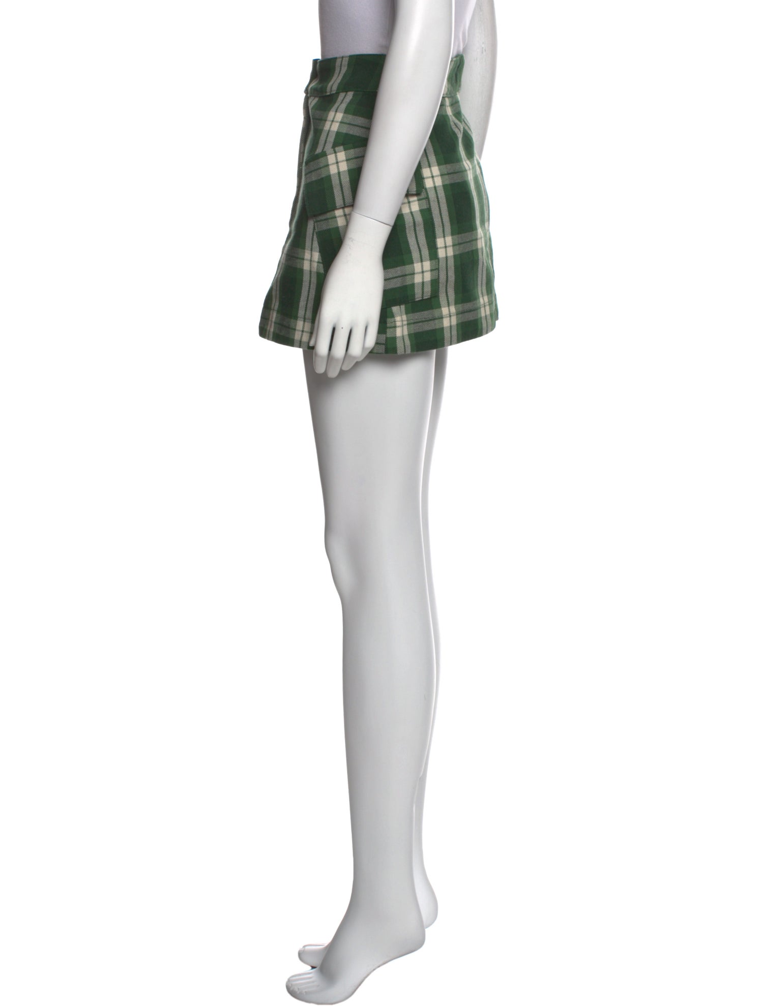 Ciao Lucia Plaid Print Mini Skirt