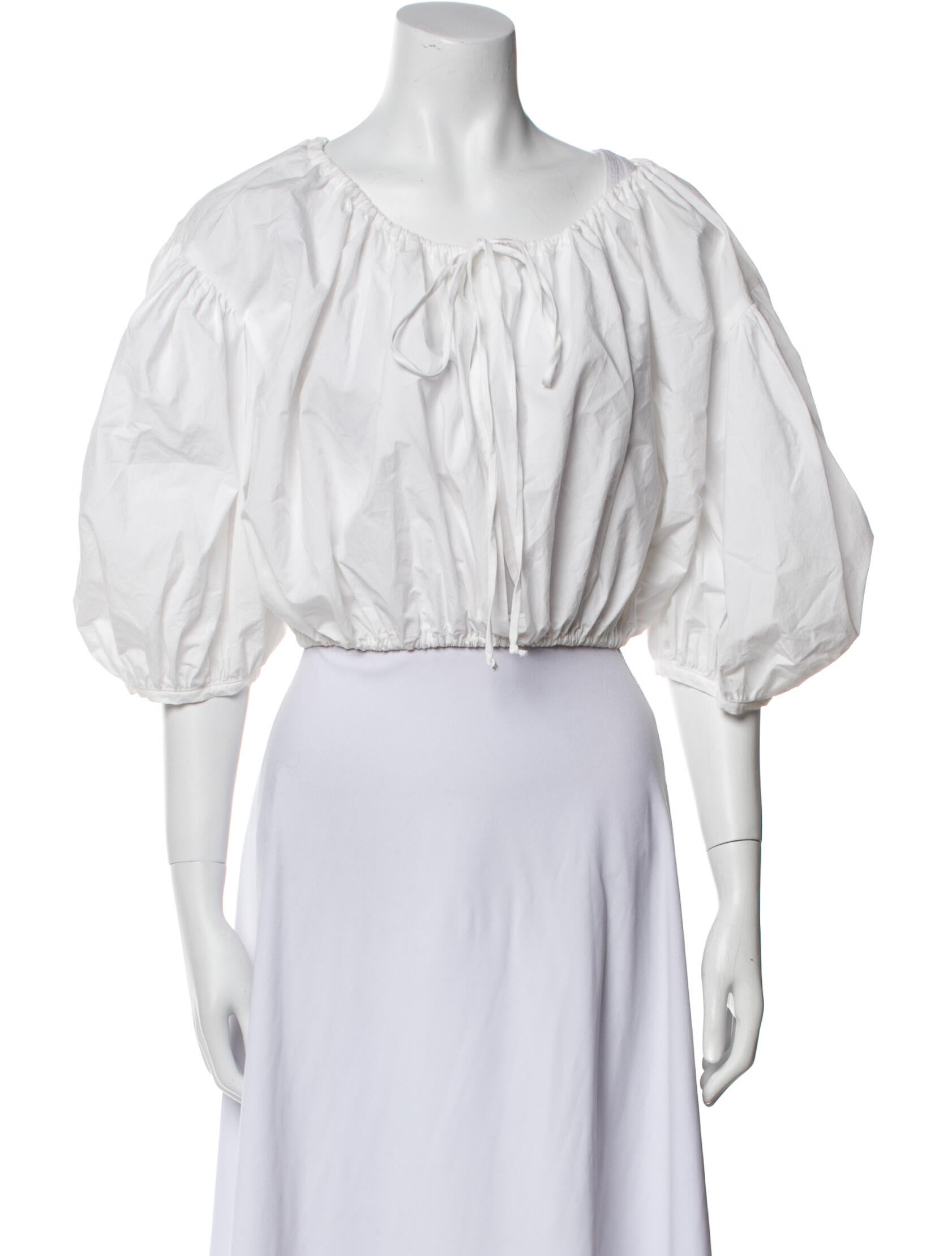 Ciao Lucia Off-The-Shoulder Three-Quarter Sleeve Crop Top