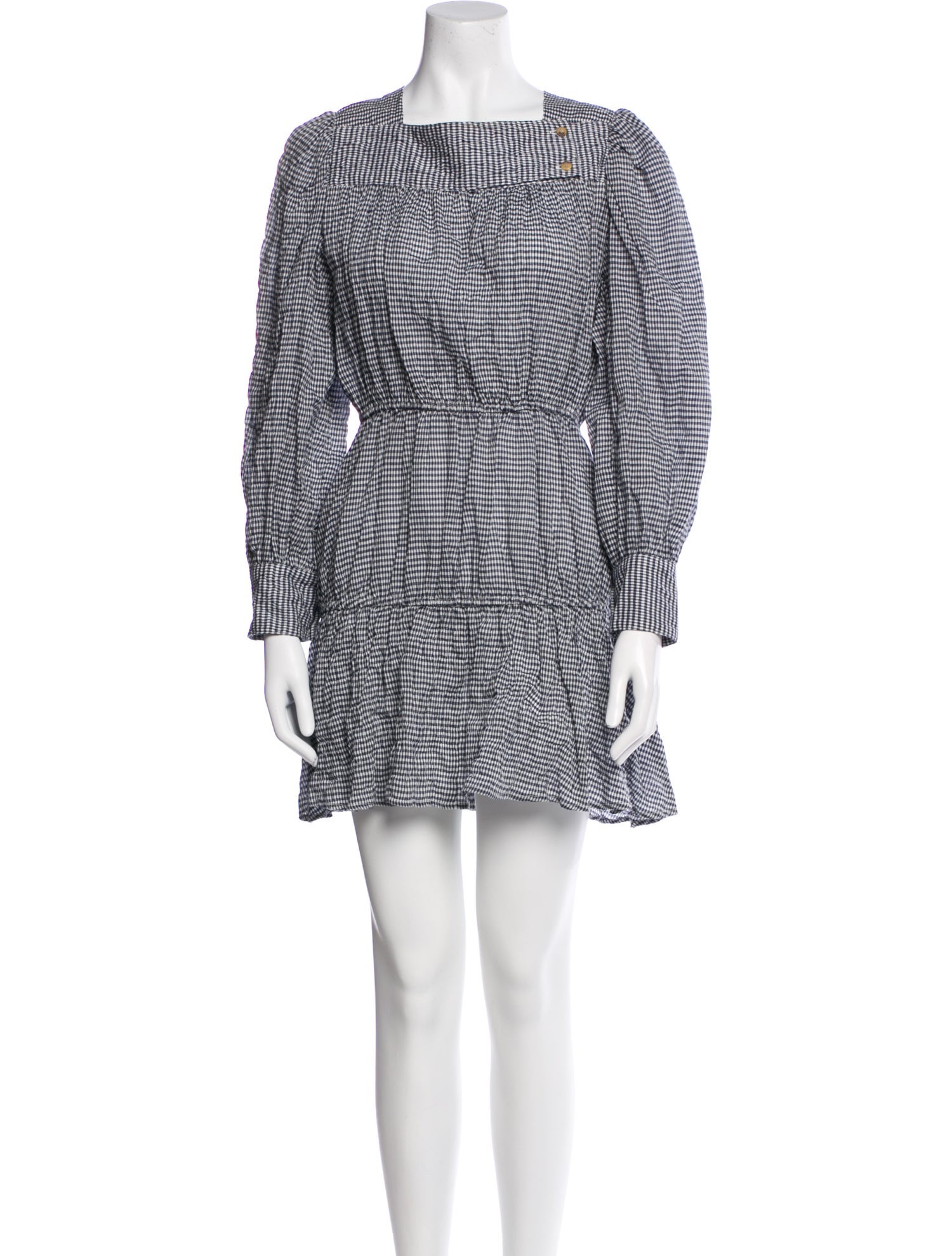 Ciao Lucia Houndstooth Print Mini Dress