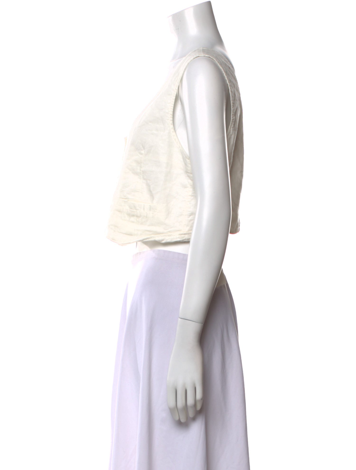 Ciao Lucia V-Neck Sleeveless Crop Top