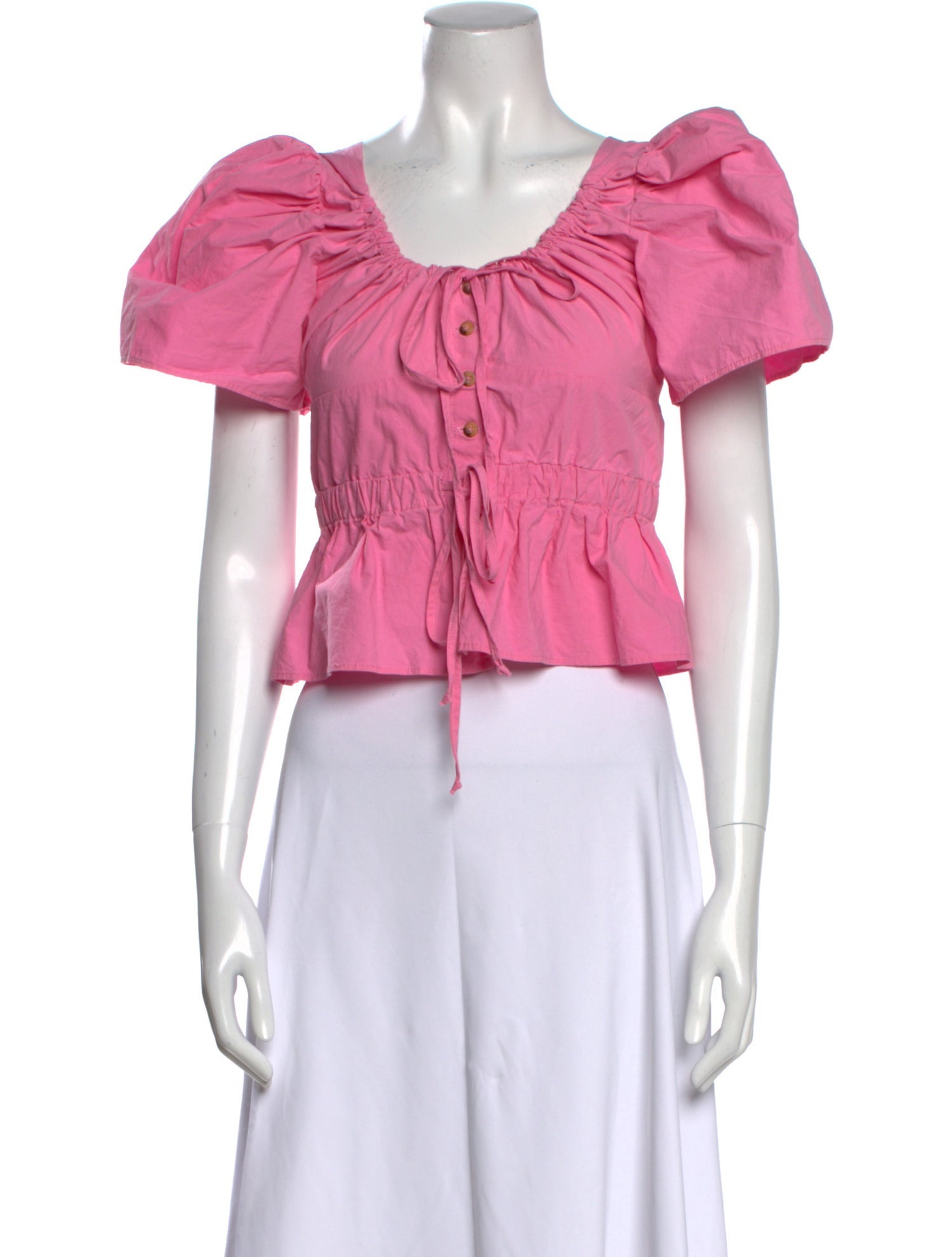 Ciao Lucia Scoop Neck Short Sleeve Crop Top