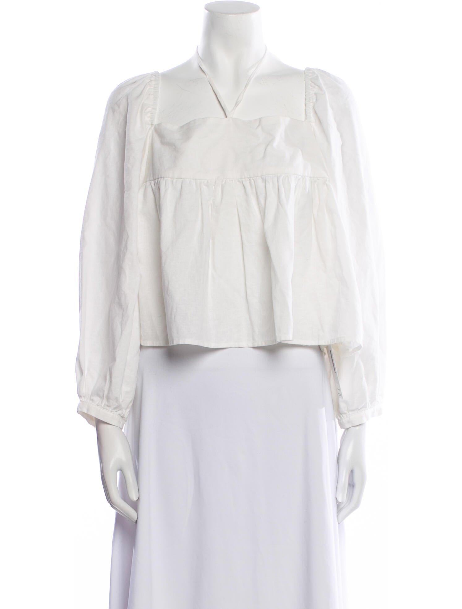 Ciao Lucia V-Neck Three-Quarter Sleeve Crop Top