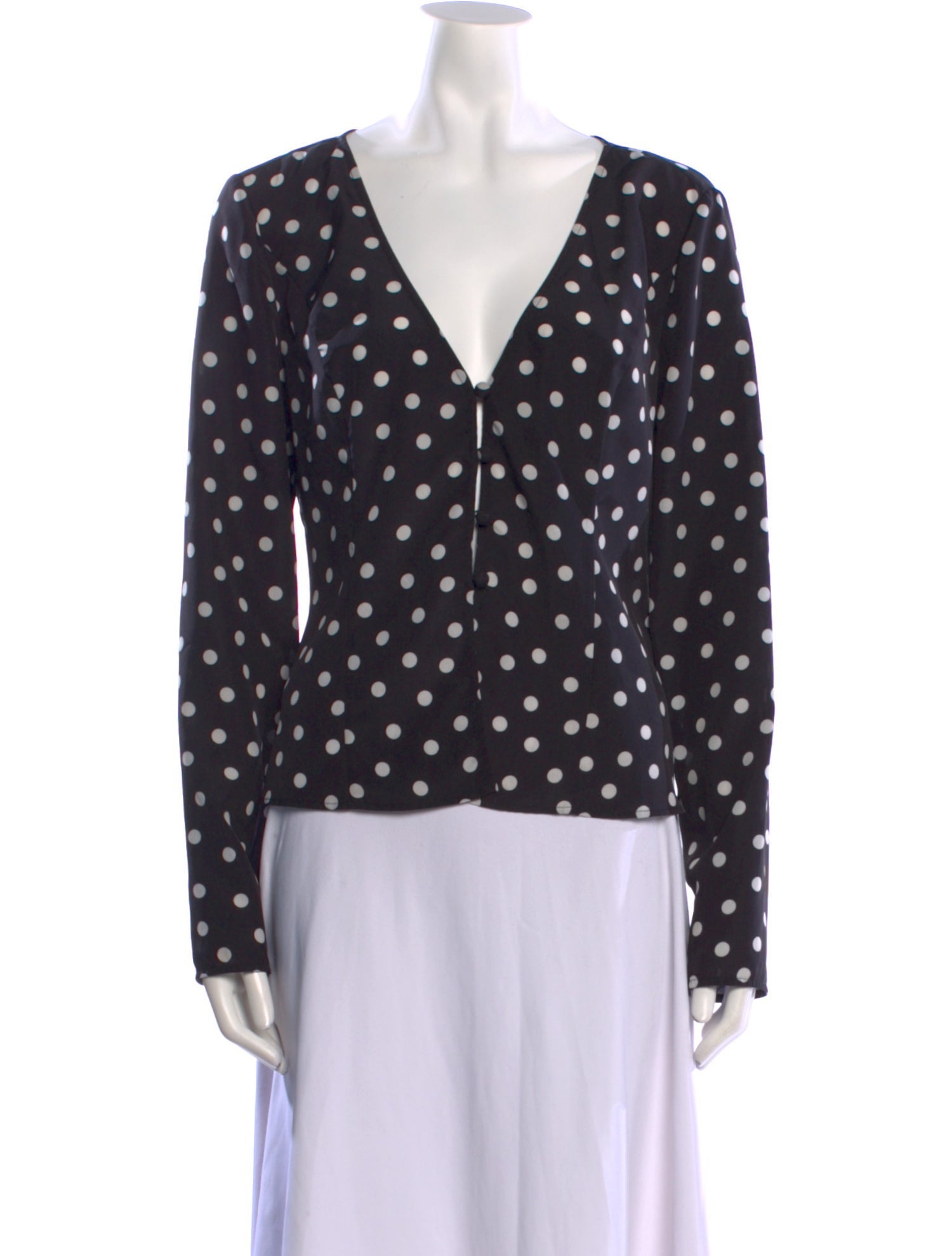 Ciao Lucia Polka Dot Print V-Neck Top