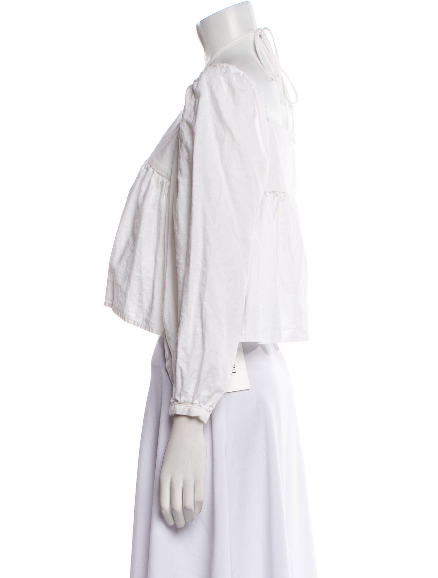 Ciao Lucia V-Neck Three-Quarter Sleeve Crop Top