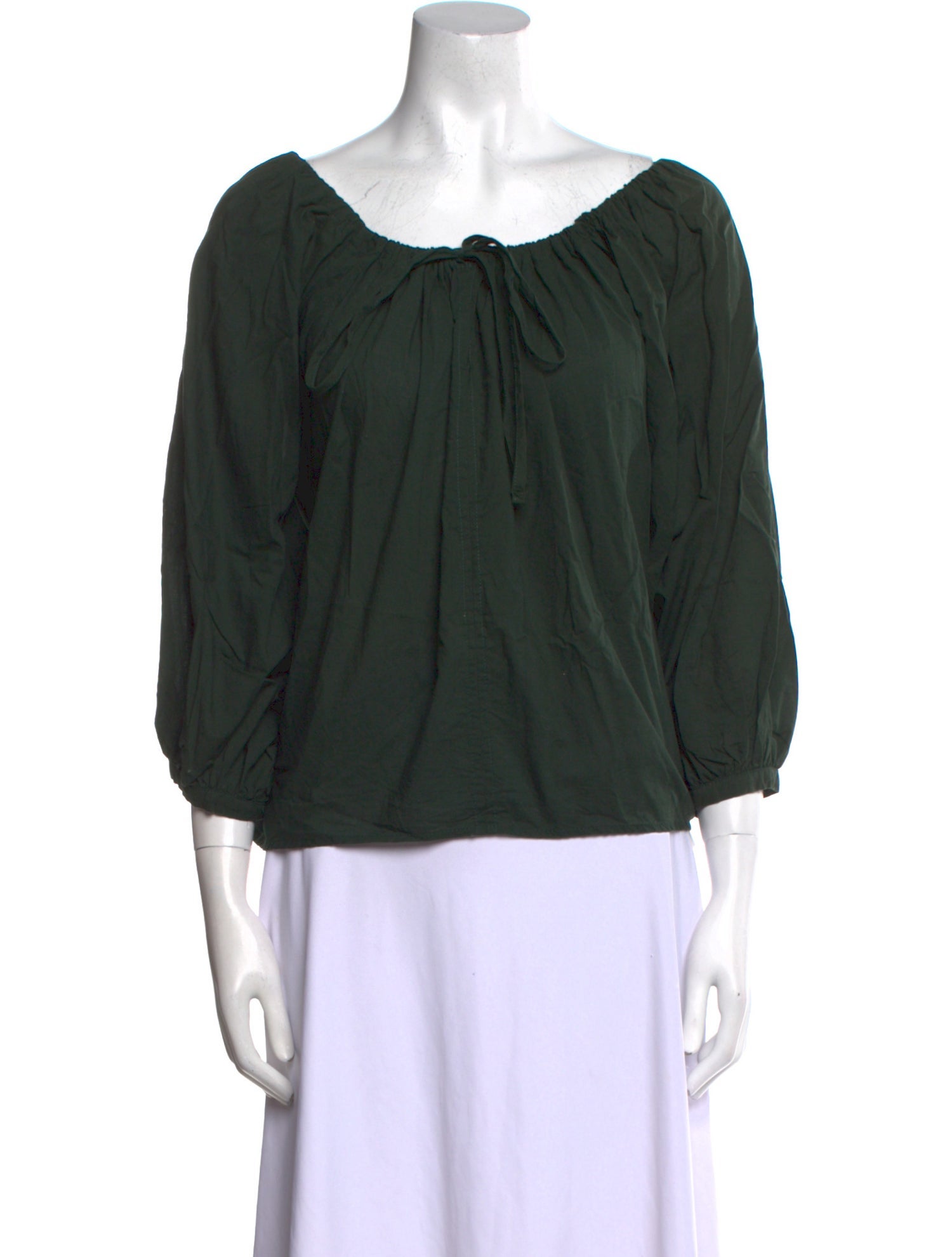 Ciao Lucia Scoop Neck Three-Quarter Sleeve Blouse