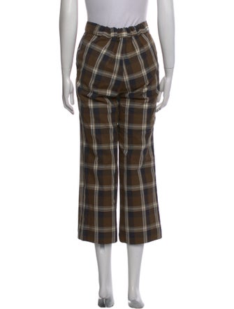 Ciao Lucia Plaid Print Wide Leg Pants