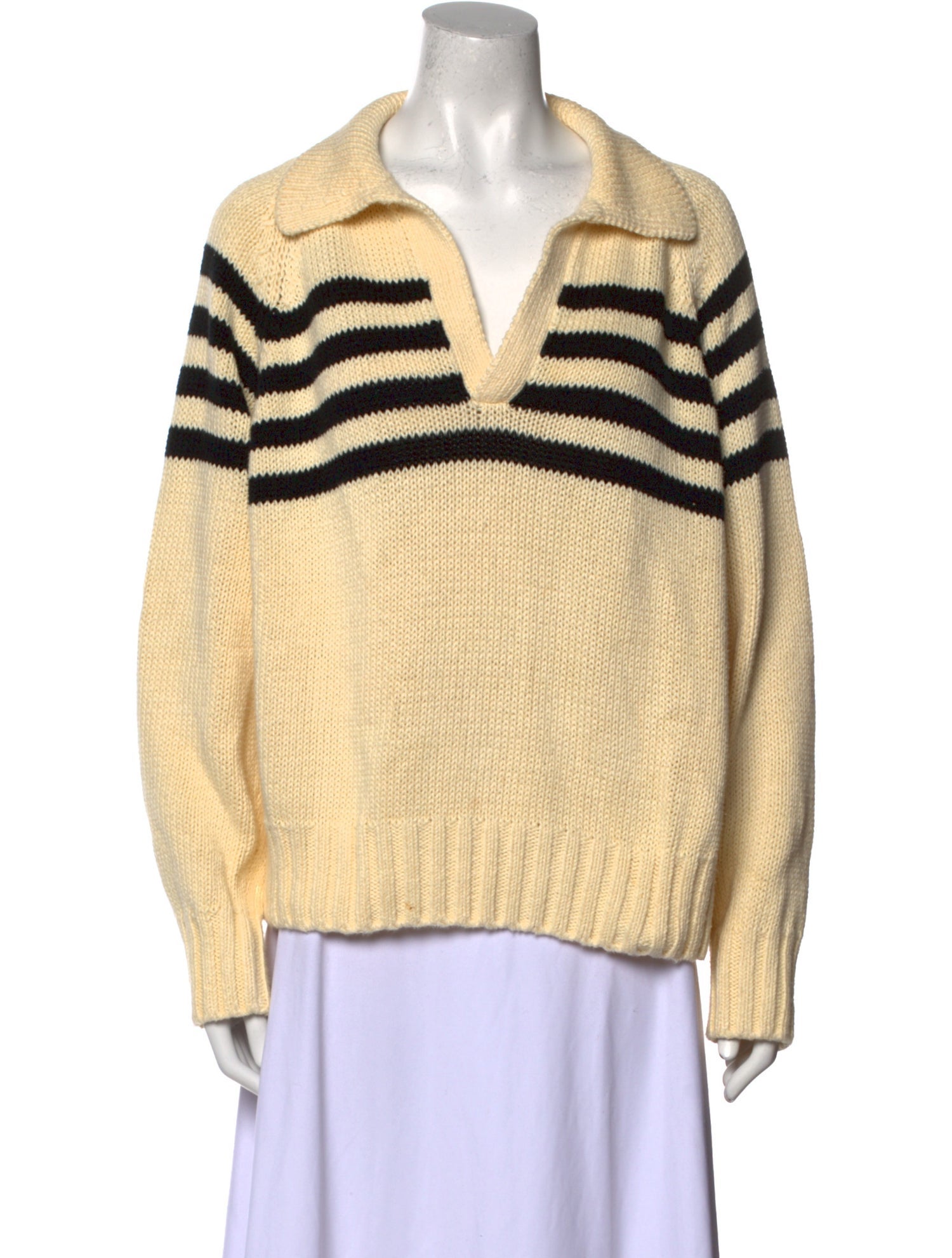 Ciao Lucia Striped V-Neck Sweater