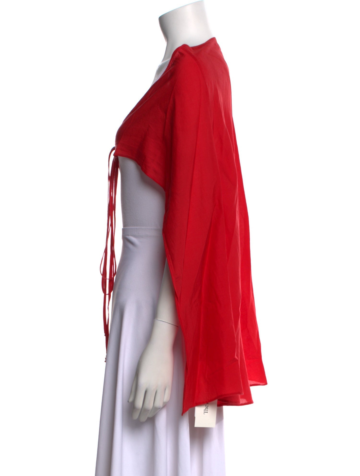 Ciao Lucia Tie Neck Long Sleeve Crop Top