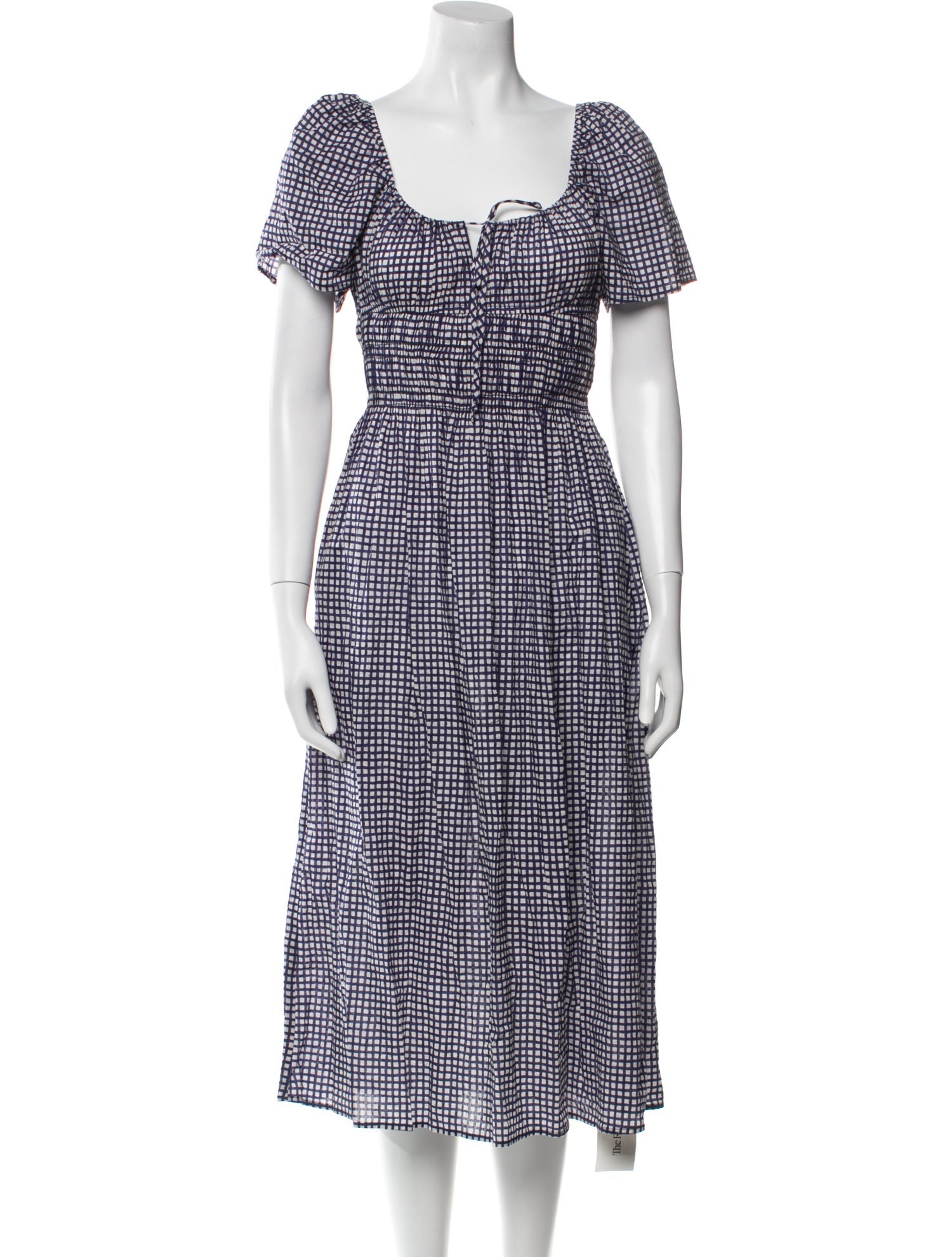 Ciao Lucia Plaid Print Midi Length Dress