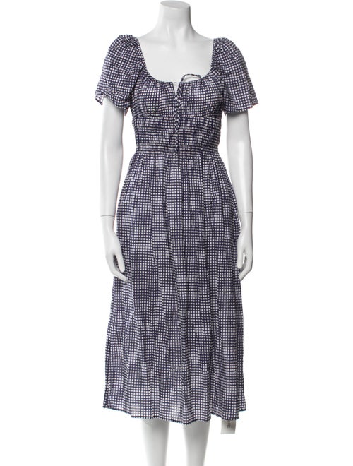 Ciao Lucia Plaid Print Midi Length Dress