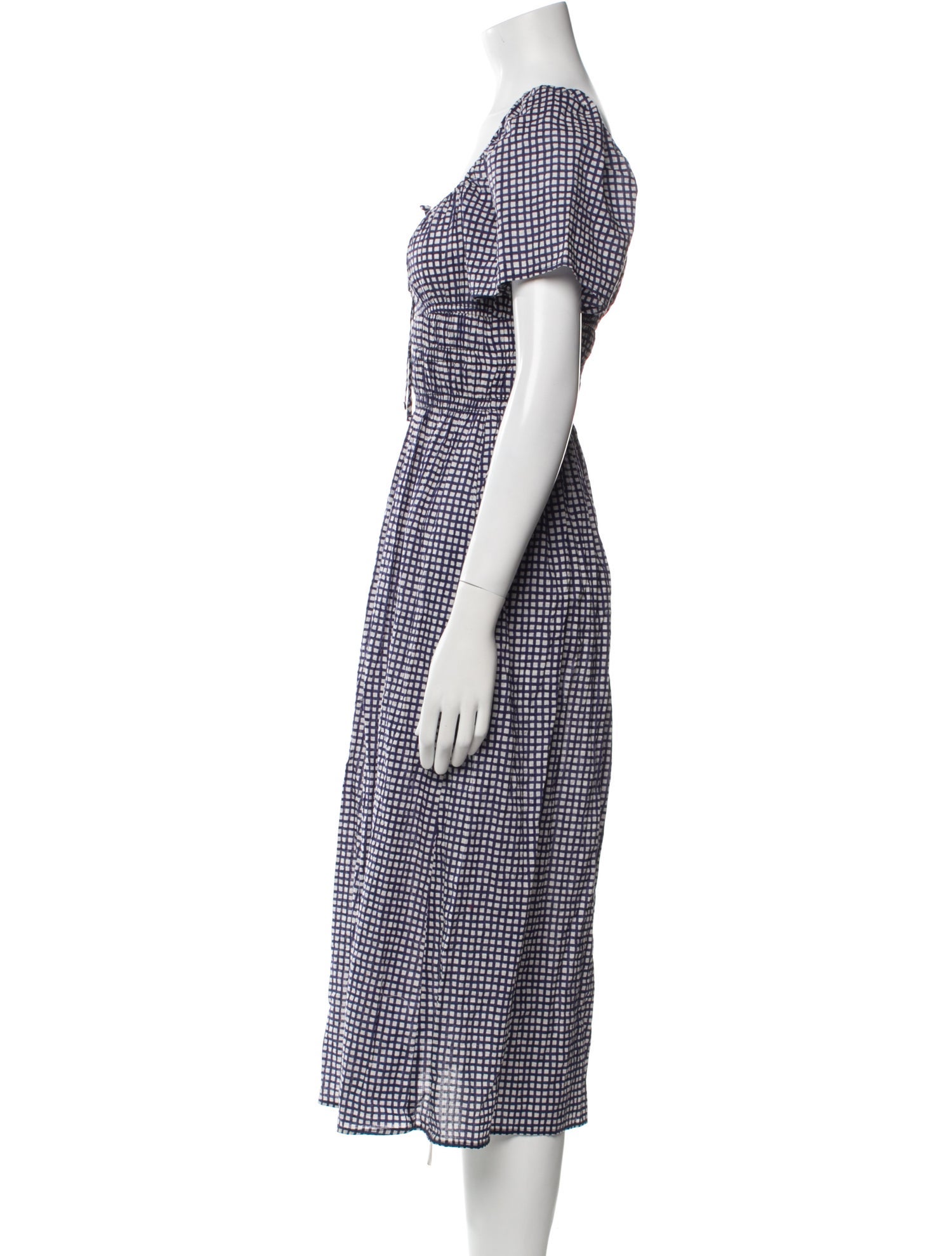 Ciao Lucia Plaid Print Midi Length Dress