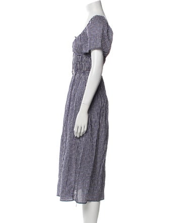 Ciao Lucia Plaid Print Midi Length Dress