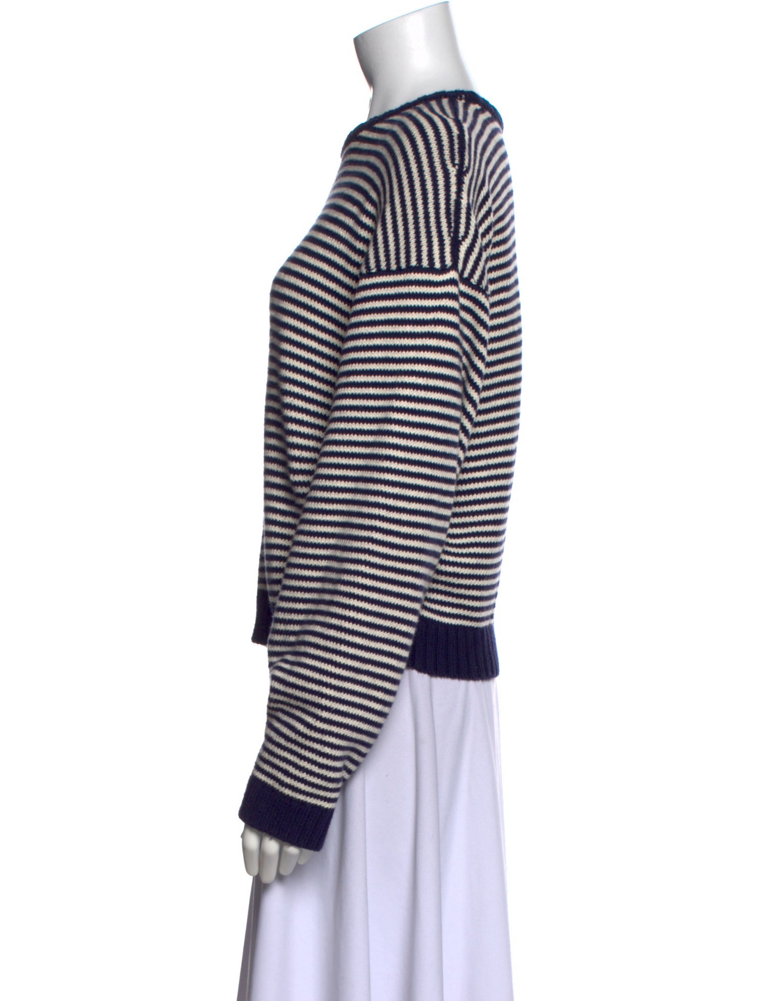 Ciao Lucia Striped Scoop Neck Sweater