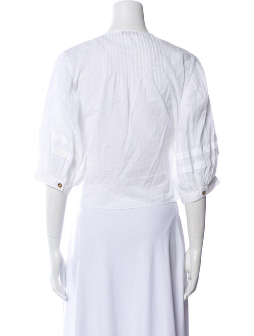 Ciao Lucia V-Neck Three-Quarter Sleeve Crop Top