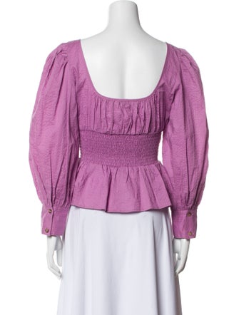 Ciao Lucia Square Neckline Long Sleeve Blouse