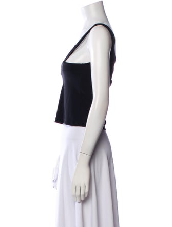 Ciao Lucia Square Neckline Sleeveless Crop Top