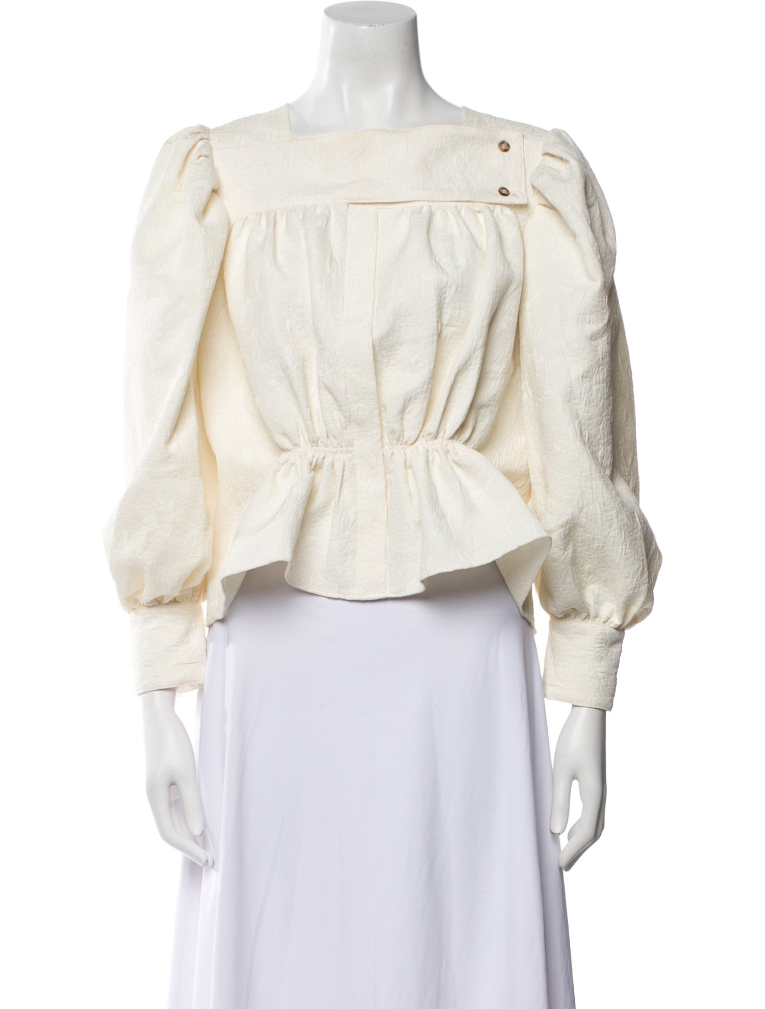 Ciao Lucia Off-The-Shoulder Three-Quarter Sleeve Crop Top