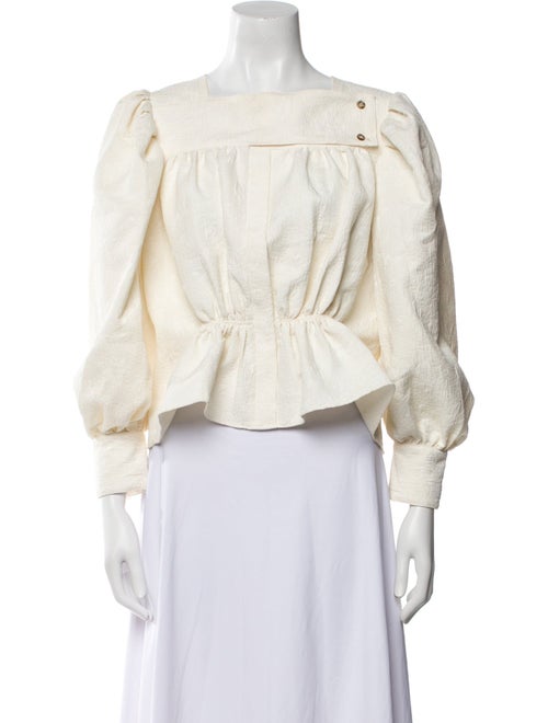 Ciao Lucia Off-The-Shoulder Three-Quarter Sleeve Crop Top