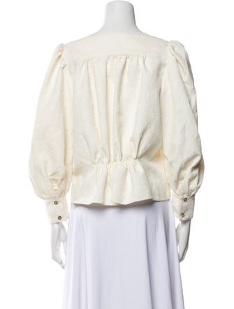 Ciao Lucia Off-The-Shoulder Three-Quarter Sleeve Crop Top