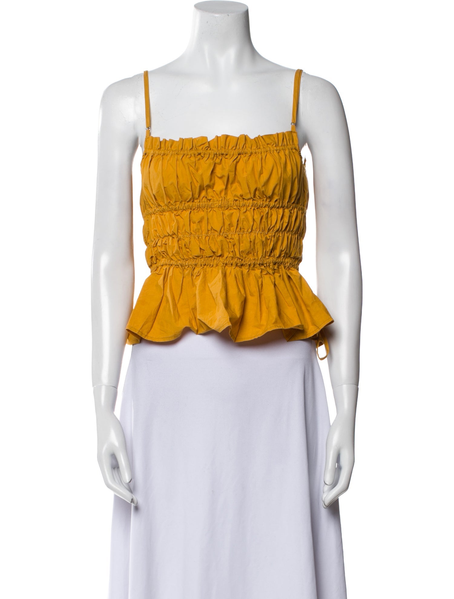 Ciao Lucia Printed Square Neckline Crop Top