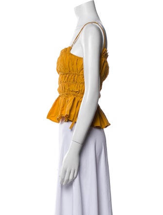 Ciao Lucia Printed Square Neckline Crop Top