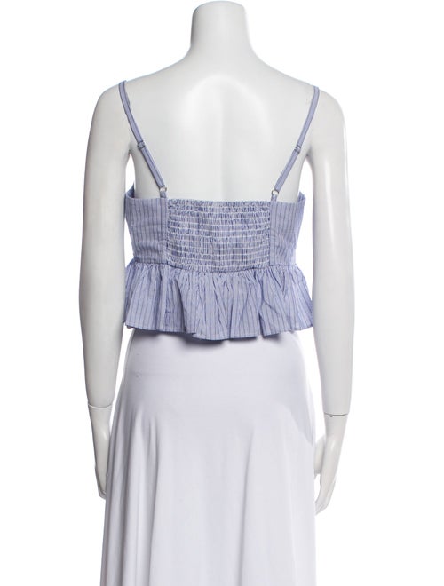 Ciao Lucia Striped Square Neckline Crop Top