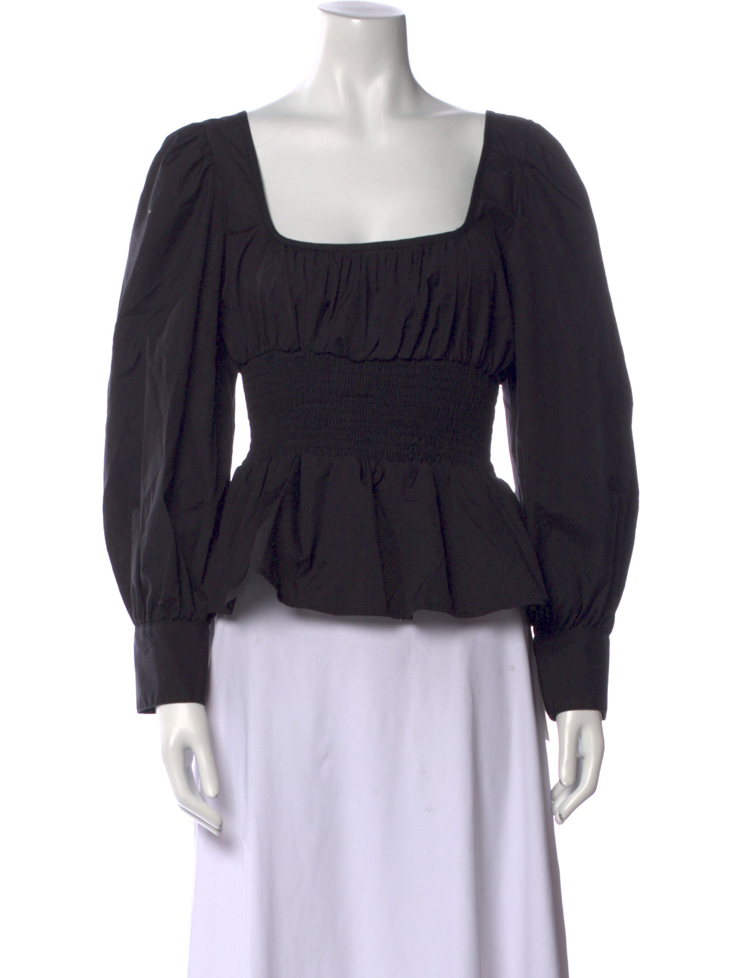 Ciao Lucia Square Neckline Long Sleeve Crop Top