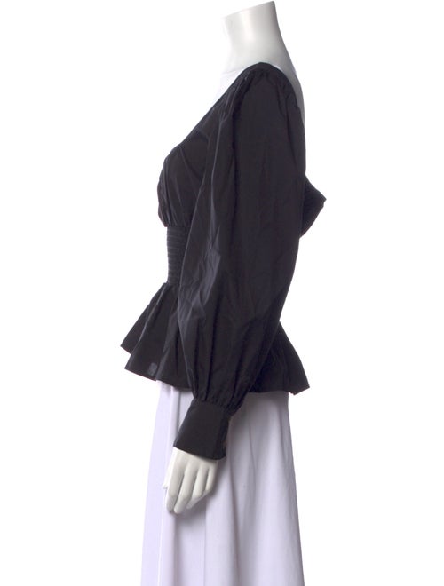 Ciao Lucia Square Neckline Long Sleeve Crop Top