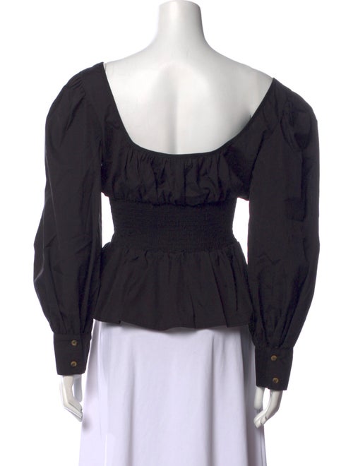 Ciao Lucia Square Neckline Long Sleeve Crop Top